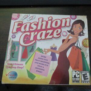 Computer Game PC CD Rom Fashion Craze with Jewel Case and Original Slip Cover
